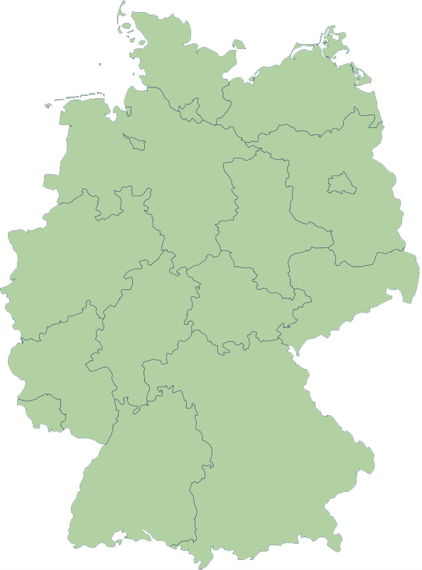 Deutschlandkarte mit geografischen Details