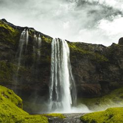 Wasserfall inmitten grüner Natur